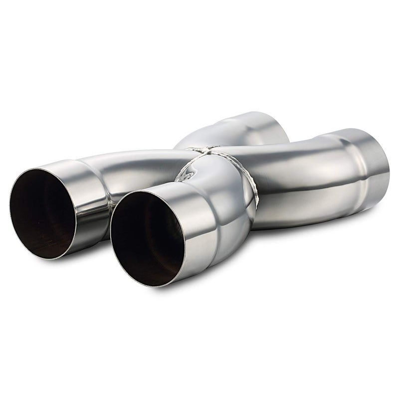 LCGP Universal 3" In/Out Crossover X Pipe 12" Length Stainless Steel Exhaust Pipe - Image 4